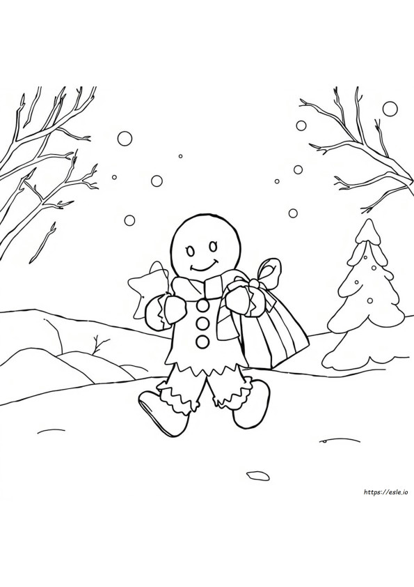 Hombre De Jengibre De Navidad Para Colorear