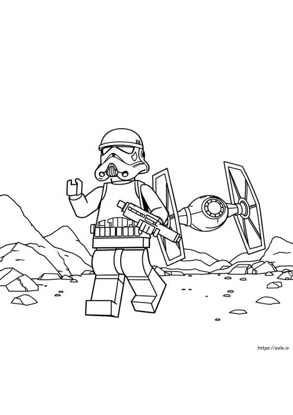Lego Star Wars Stormtrooper Gambar Mewarnai