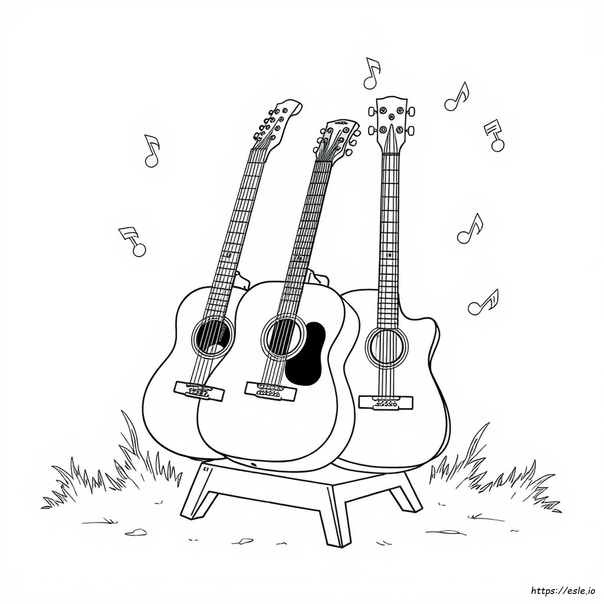 Guitar Colouring Page