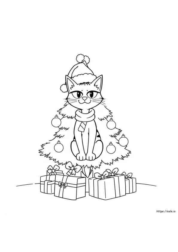 Pagina Da Colorare Di Pete Il Gatto A Natale
