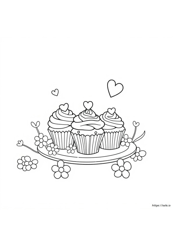 Aranyos Cupcake Színező Oldalak