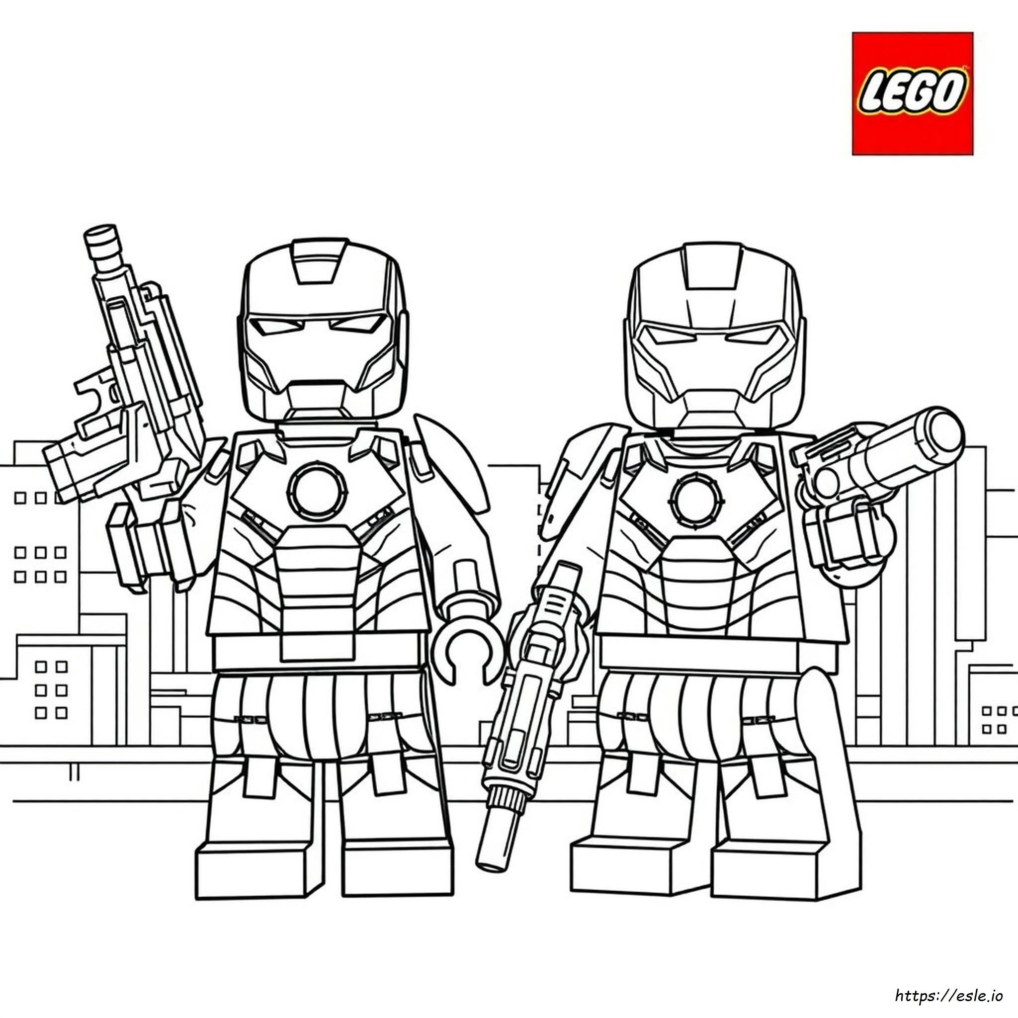Lego Iron Man War Machine Coloring Pages