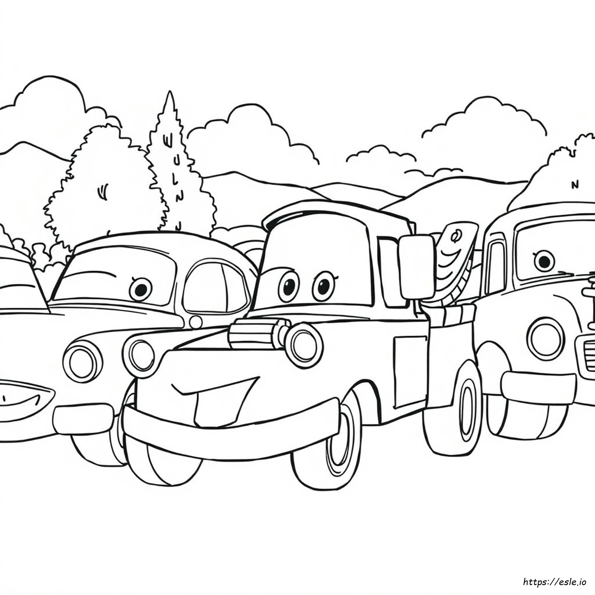 Mater Cars Coloring Pages