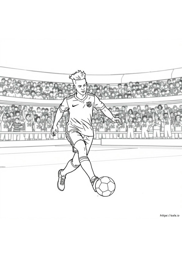 Neymar Colouring In
