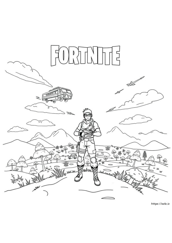Fortnite Para Colorear