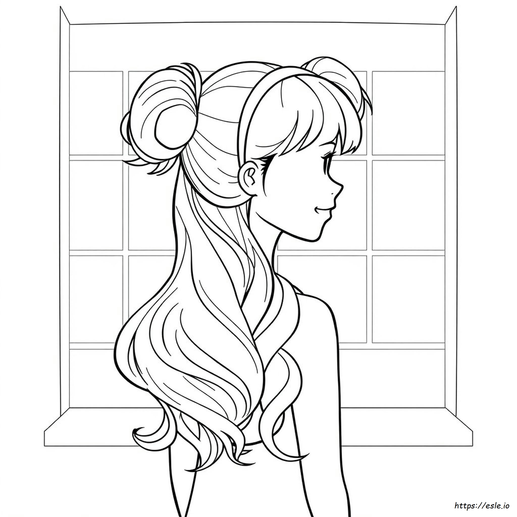 Mewarnai Rambut Abu-Abu - Halaman Mewarnai
