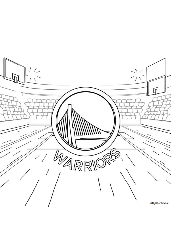 Golden State Warriors Logo Coloring Page