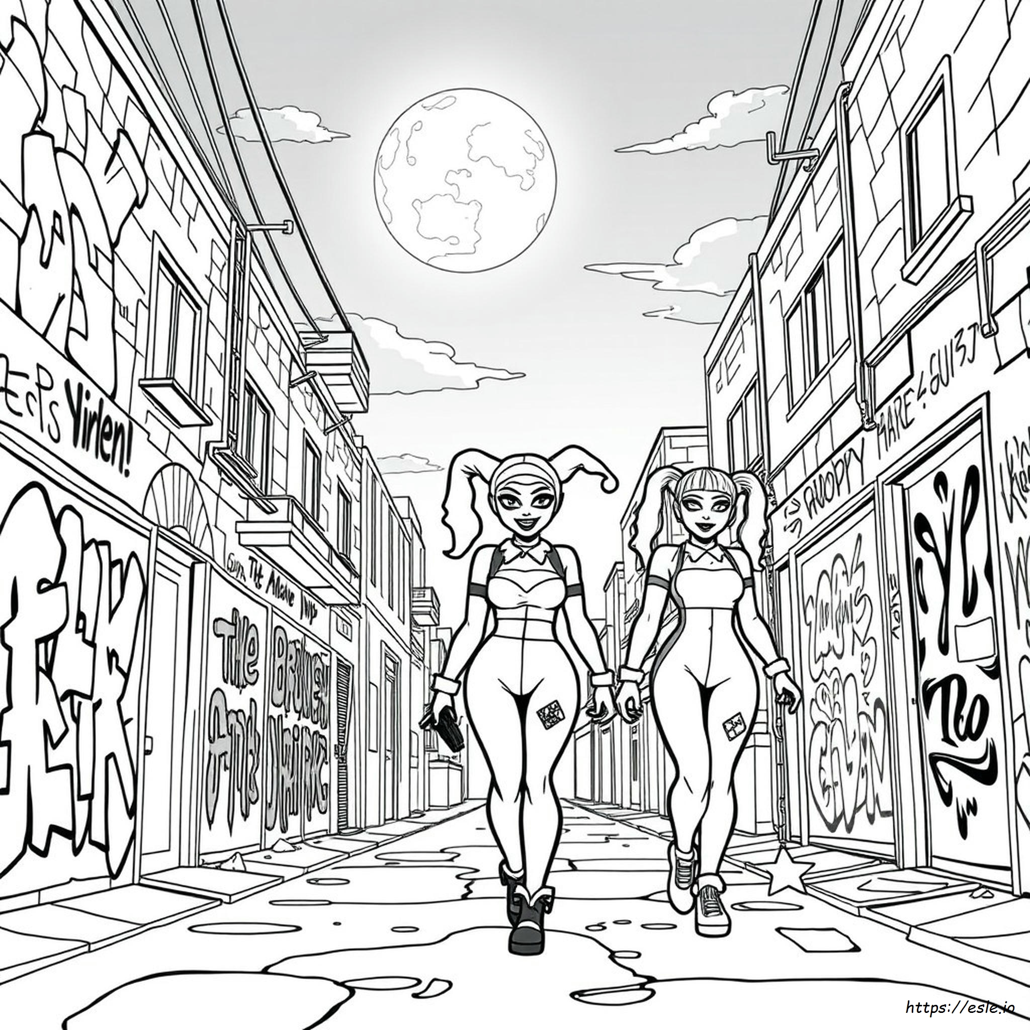 Originali Disegni Di Harley Quinn Da Colorare