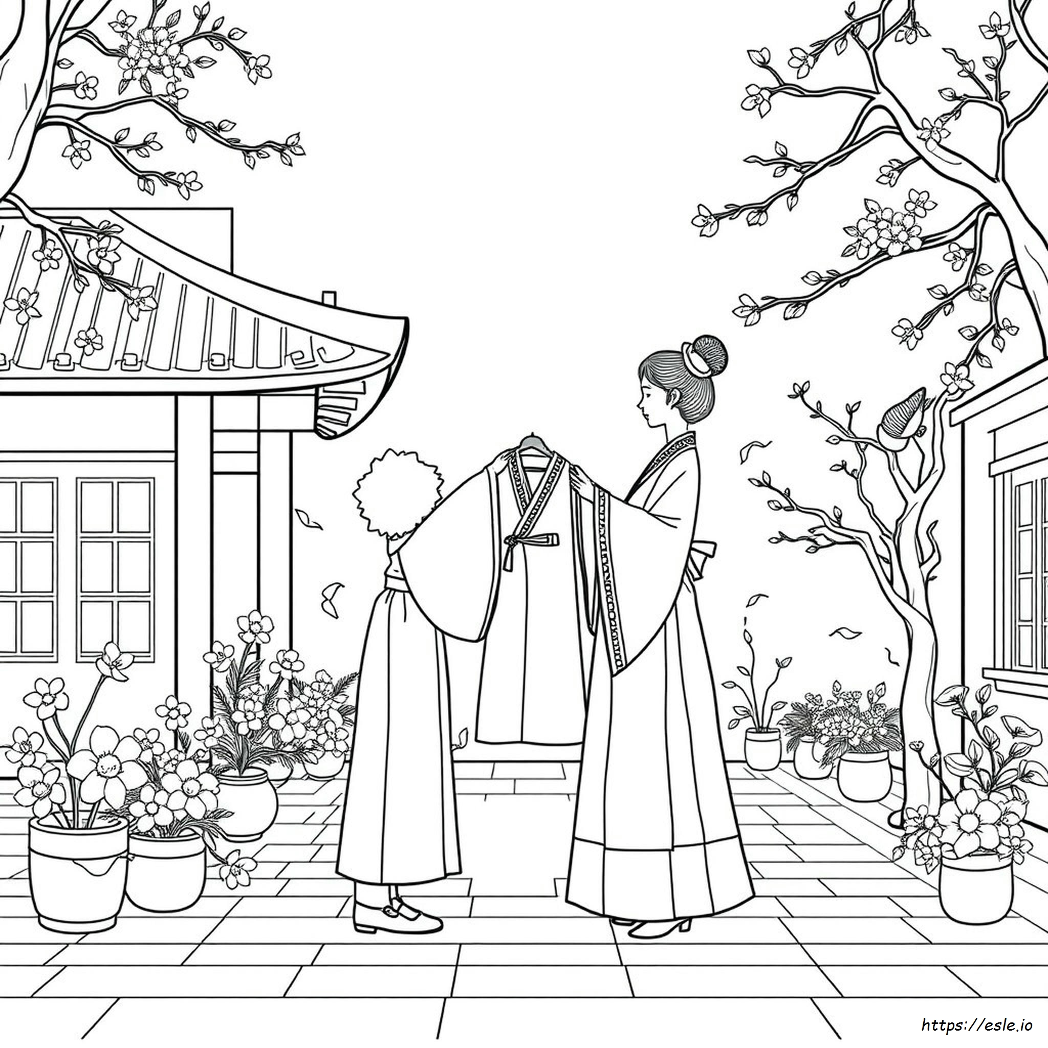 Hanbok Da Colorare E Stampare