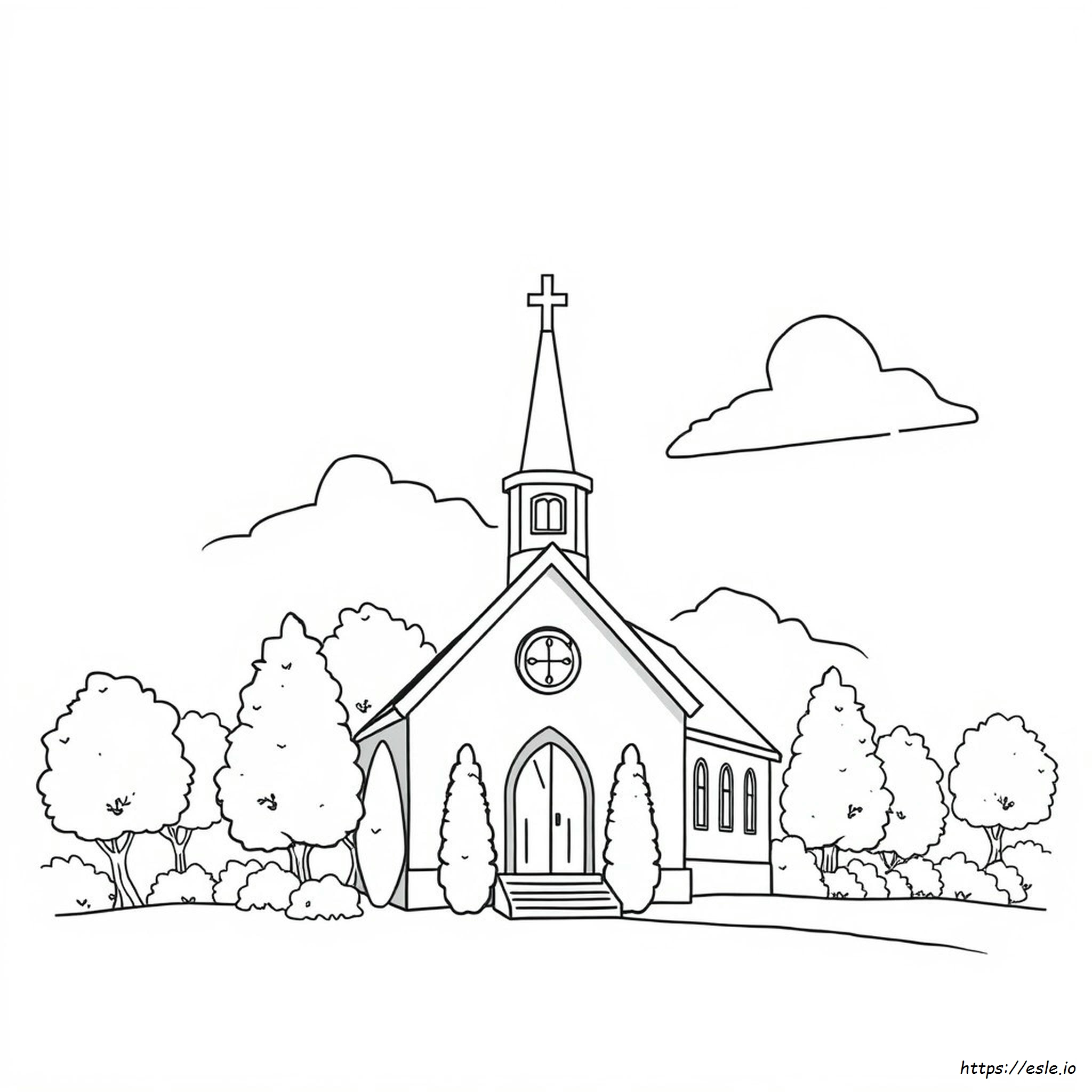 La Iglesia Comenzó: Dibujo Para Colorear