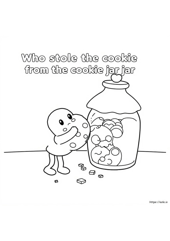 Coloriage Qui A Volé Le Biscuit Dans Le Pot À Biscuits
