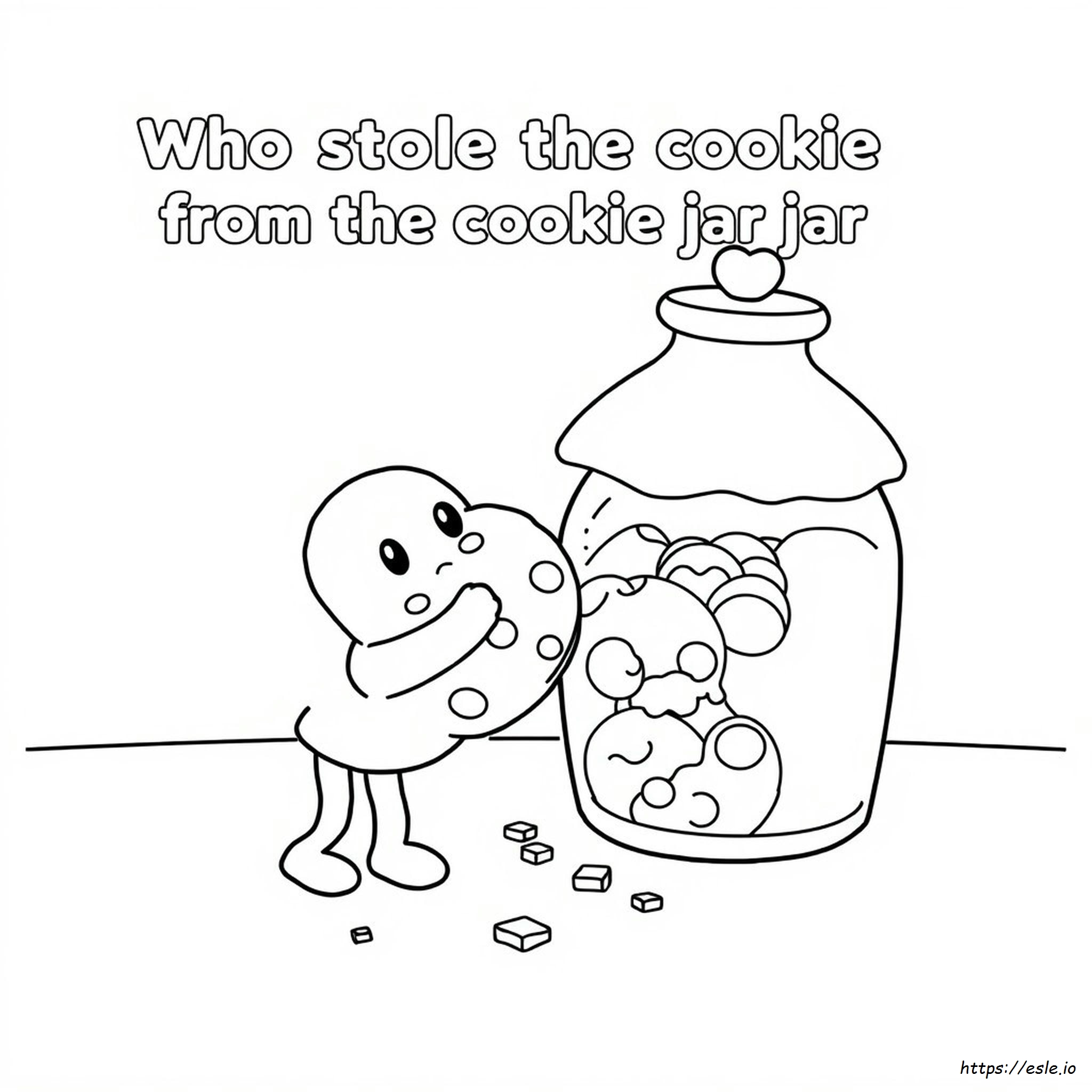 Who Stole The Cookie From The Cookie Jar Coloring Page