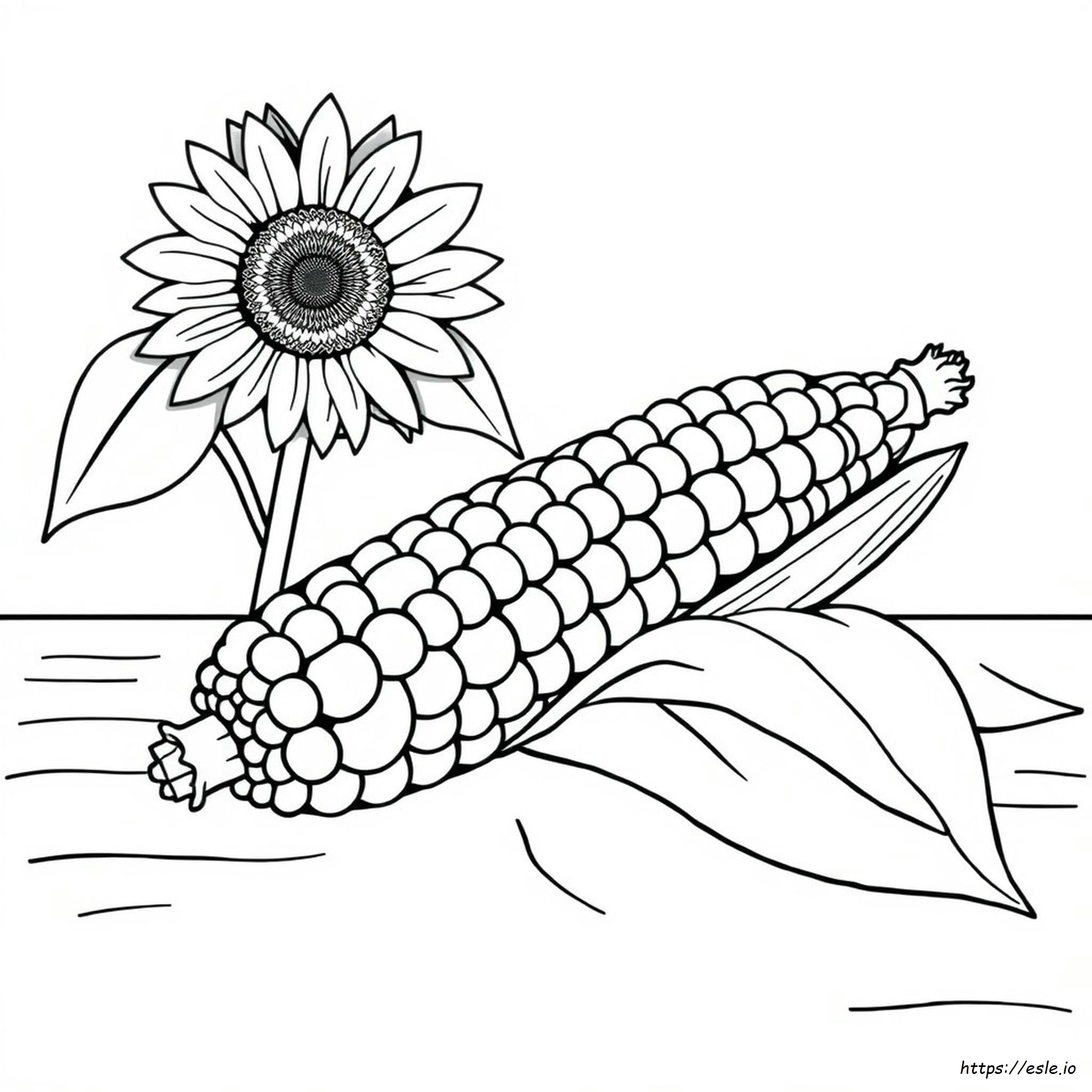 Coloring Picture Of Corn On The Cob