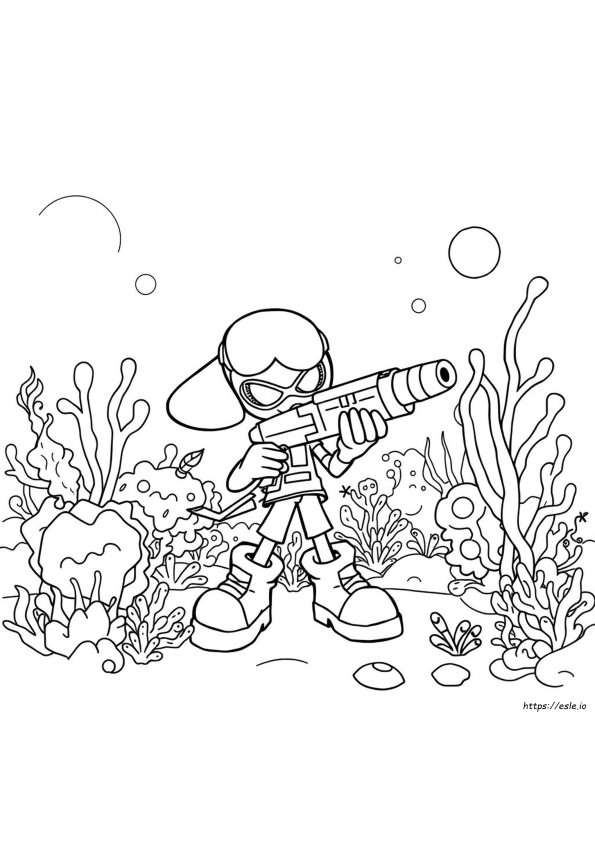 Pagini De Colorat Splatoon Agent 3