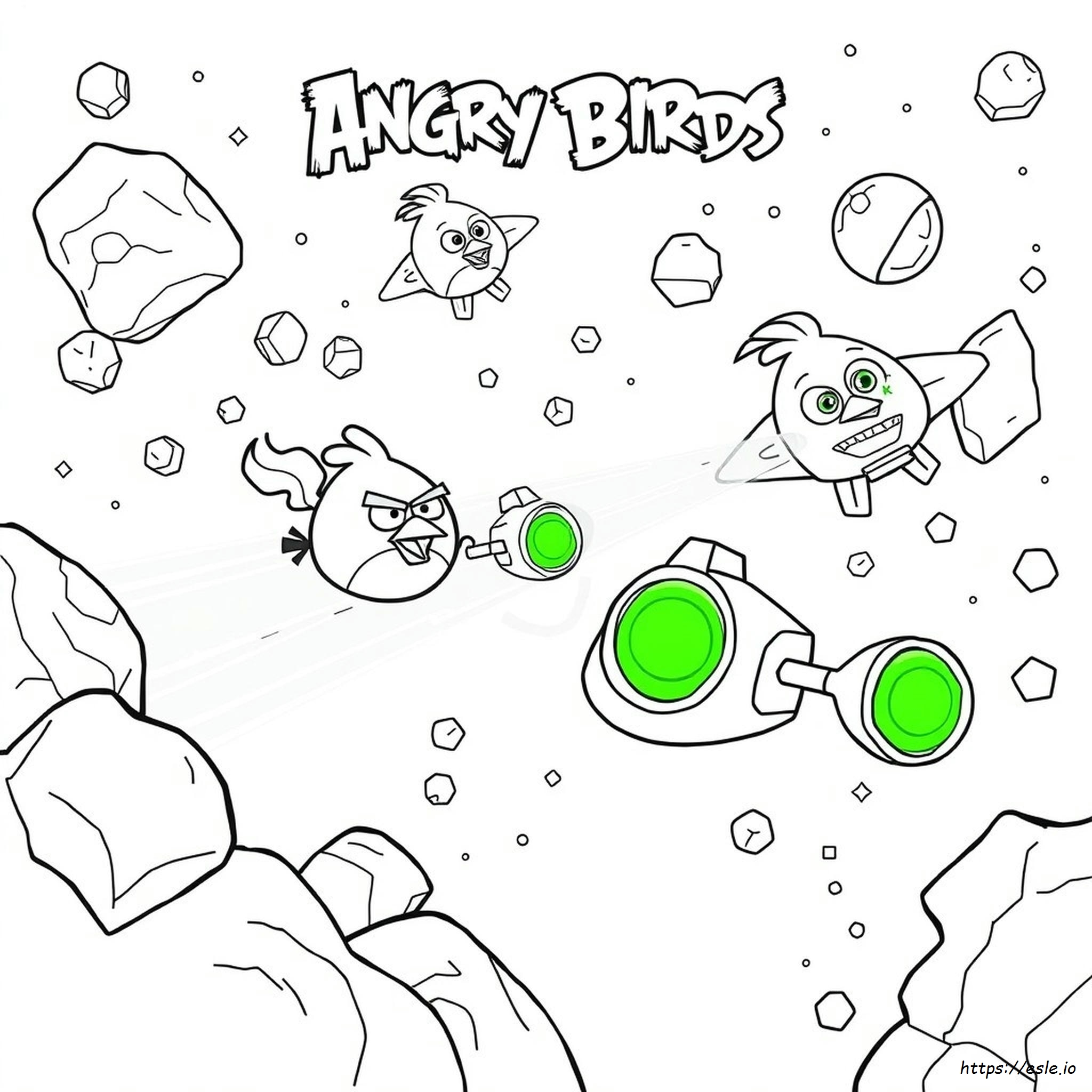 Angry Birds In Space Coloring Pages
