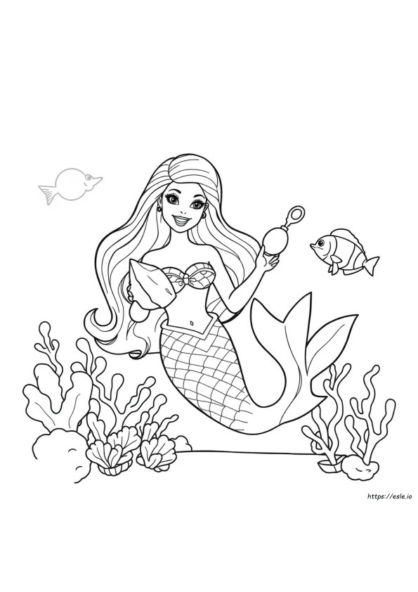 Coloring Pages Barbie Sereia Para Colorir