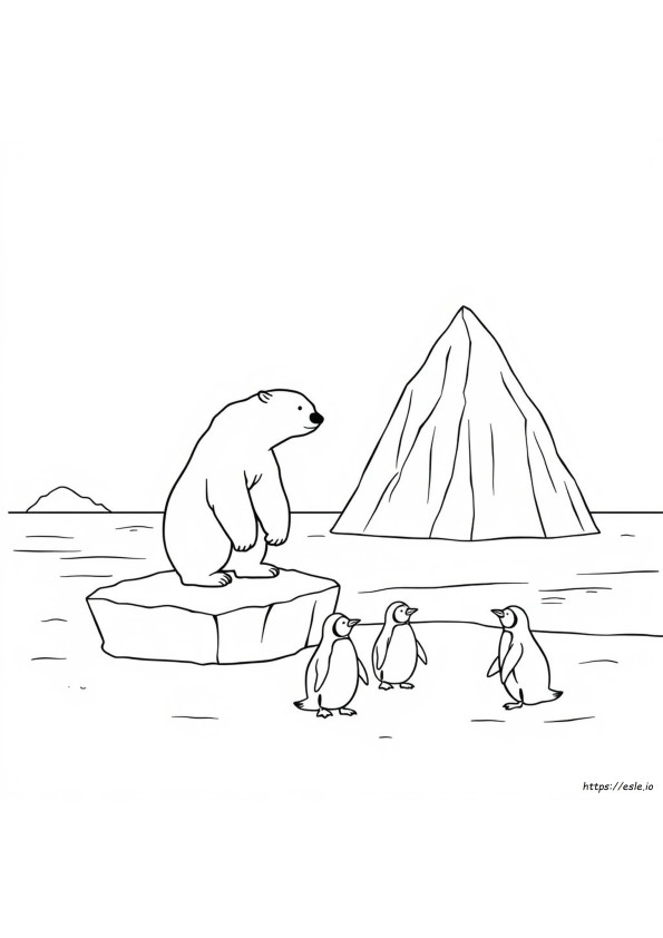 Penquin Coloring Page