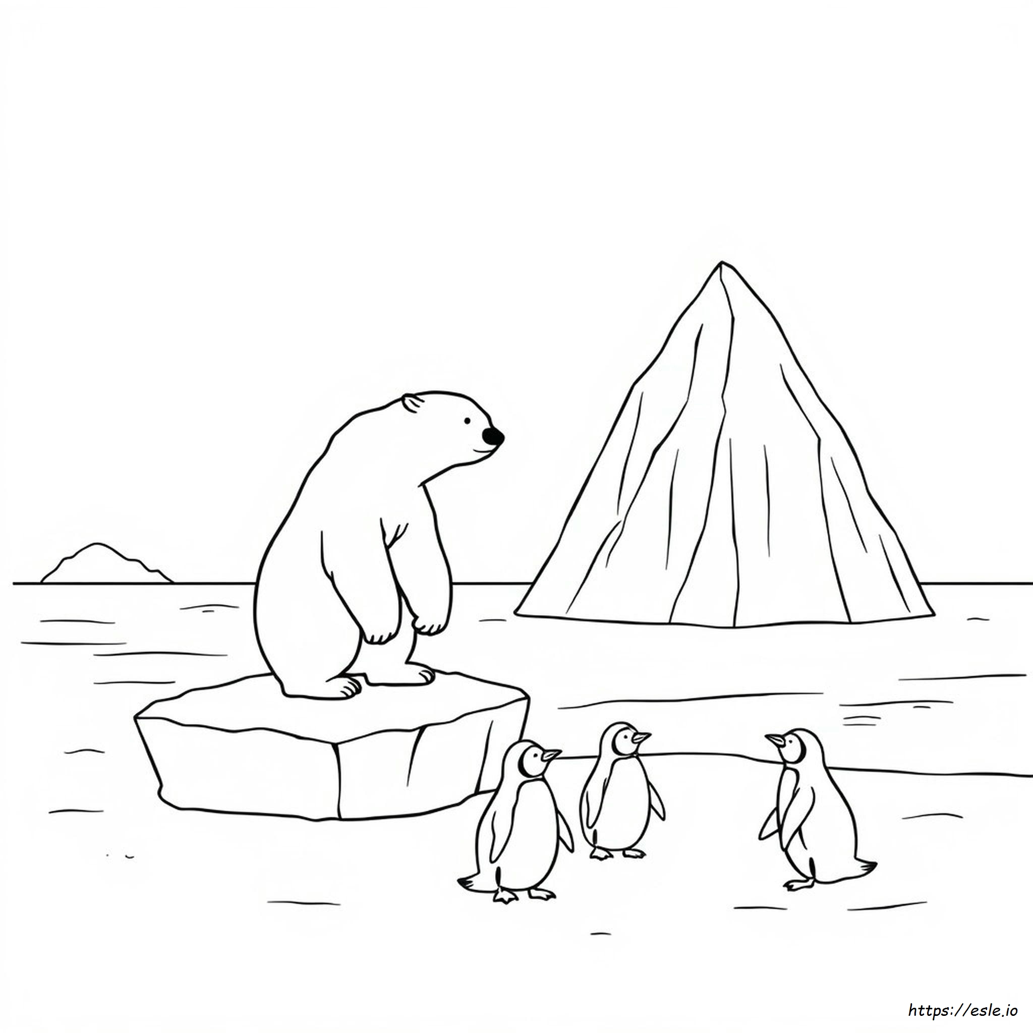 Penquin Coloring Page