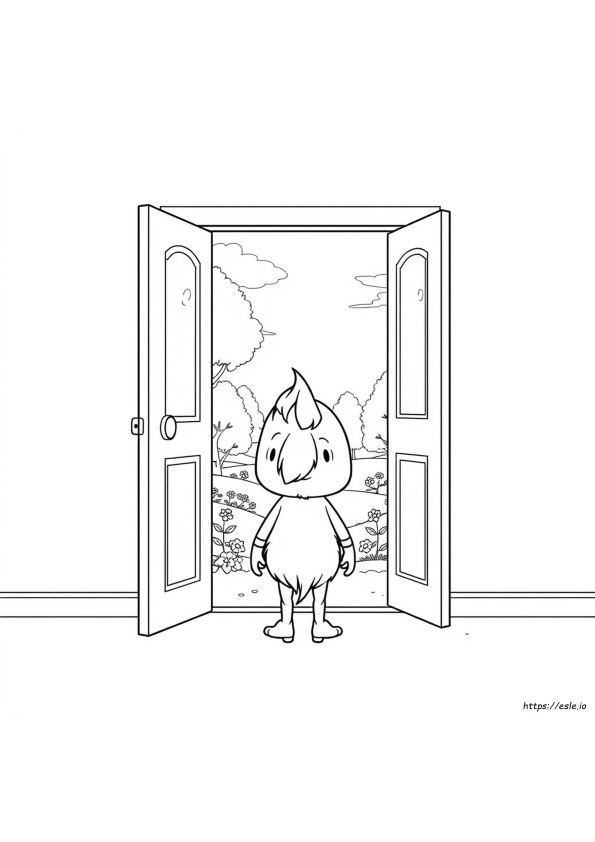 Bloofy Inside Out 2 Coloring Page