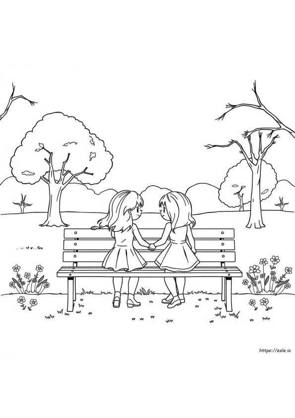 I Love My Best Friend Coloring Pages