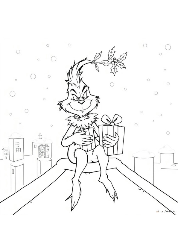 The Grinch Stole Christmas Coloring Pages Grinch Kleurplaat