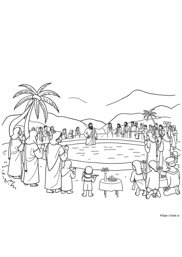 The Wedding At Cana Coloring Page