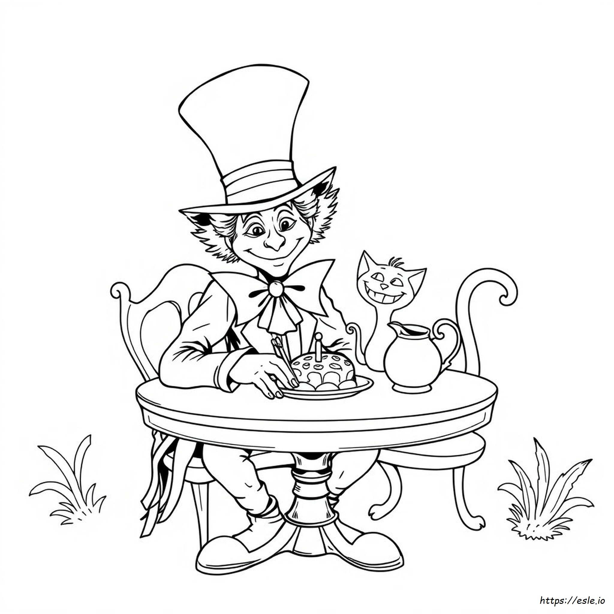 Trippy Mad Hatter Coloring Pages