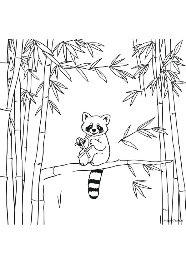 Pagini De Colorat Panda Roșu