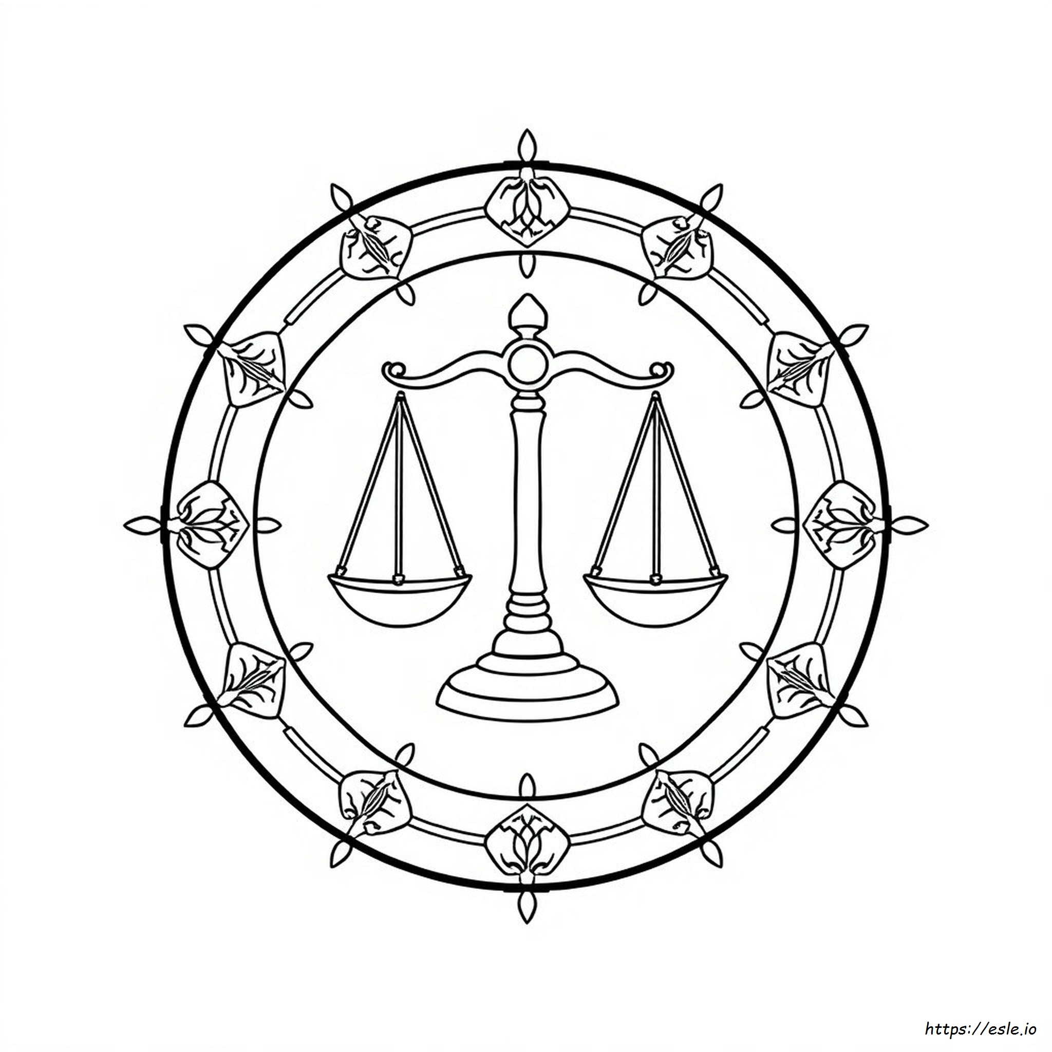 Gambar Mewarnai Libra Untuk Dewasa