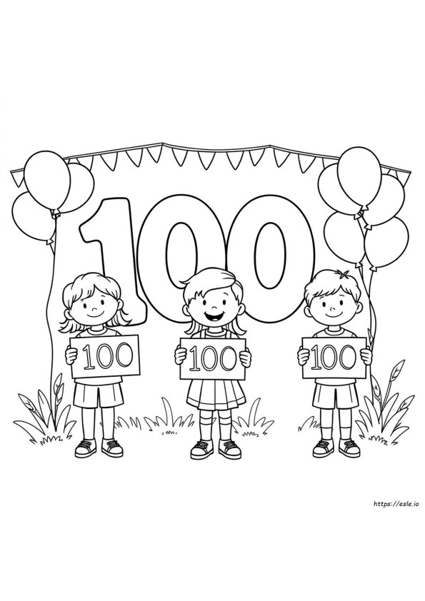 100Th Day Of School Coloring Pages