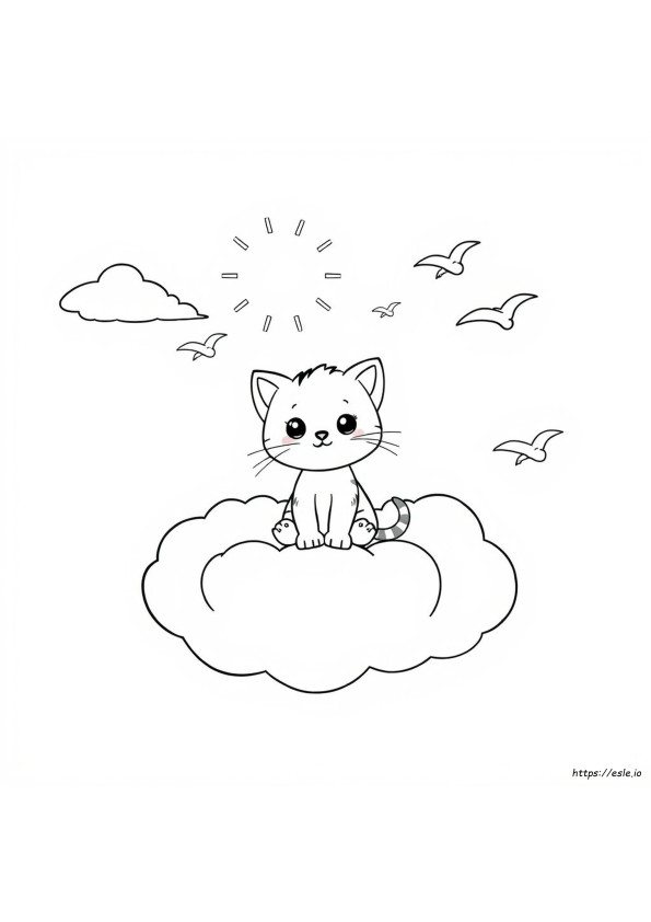 Cartoon Kitten Coloring Pages