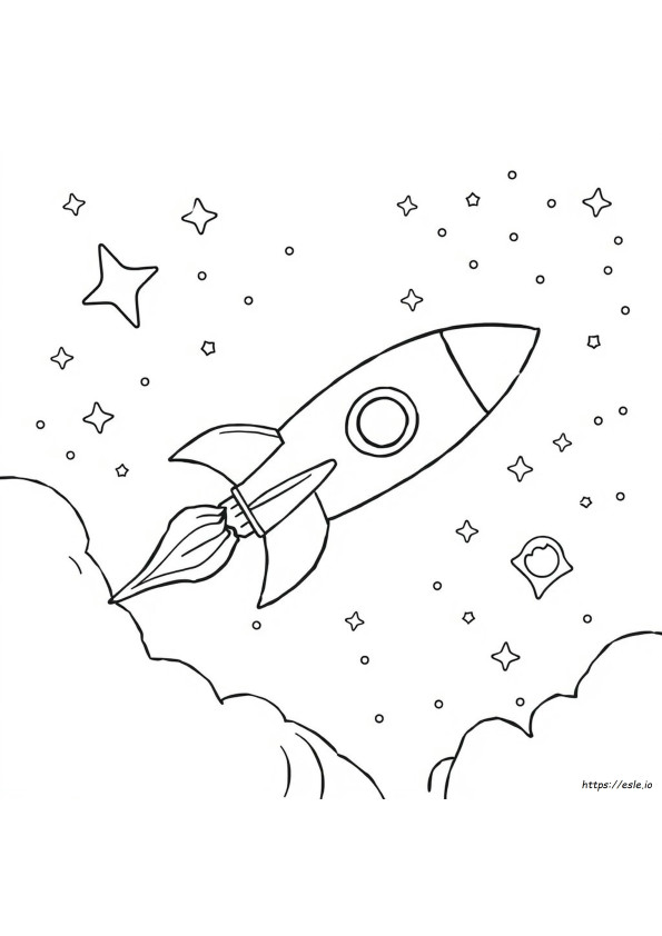 Space Rocket Colouring Pages