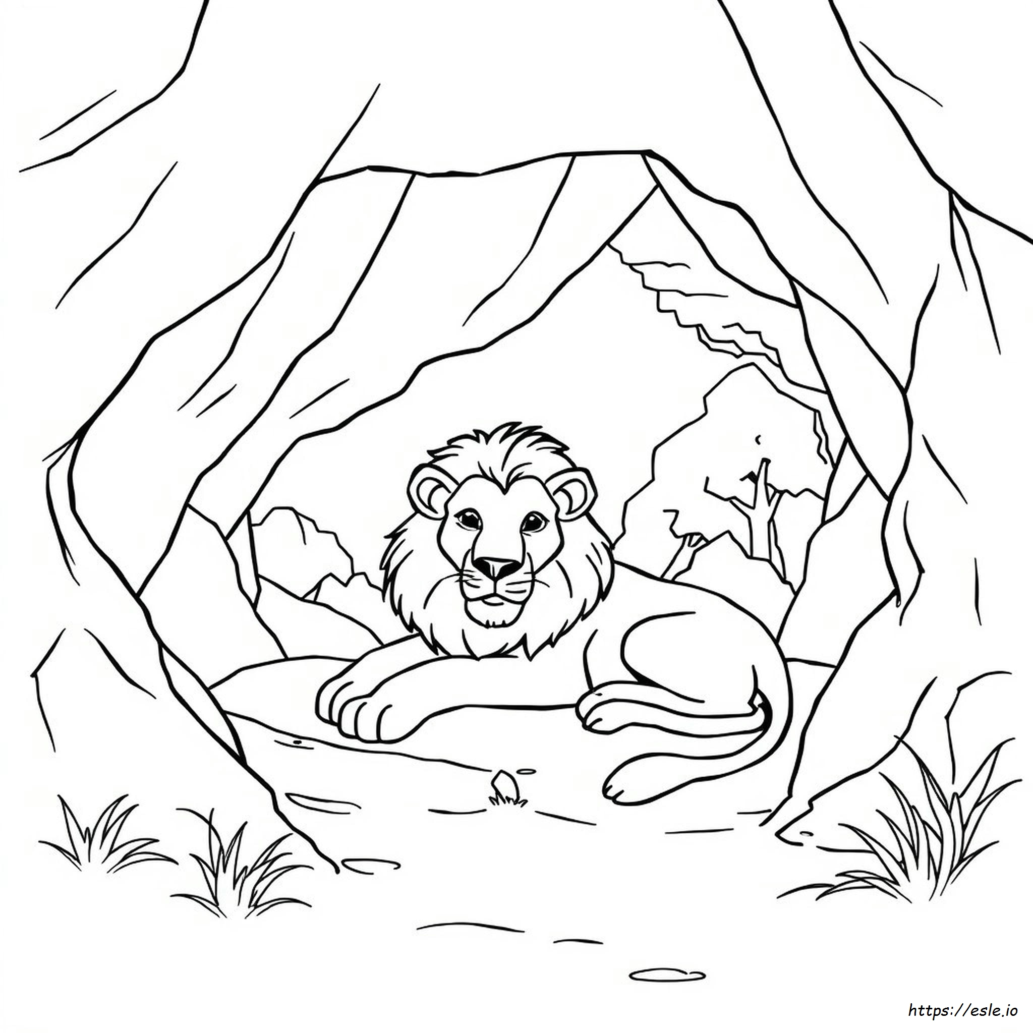 Daniel Lions Den Coloring Page