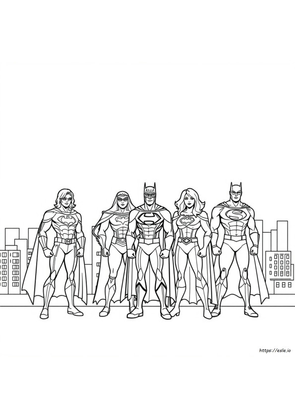 Justice League Colouring