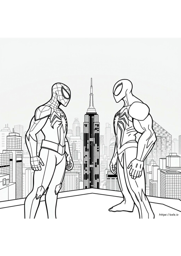 Spider Man Vs Venom Coloring Pages