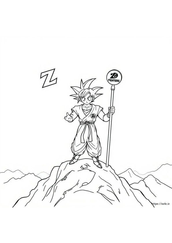 San Goku Kleurplaat
