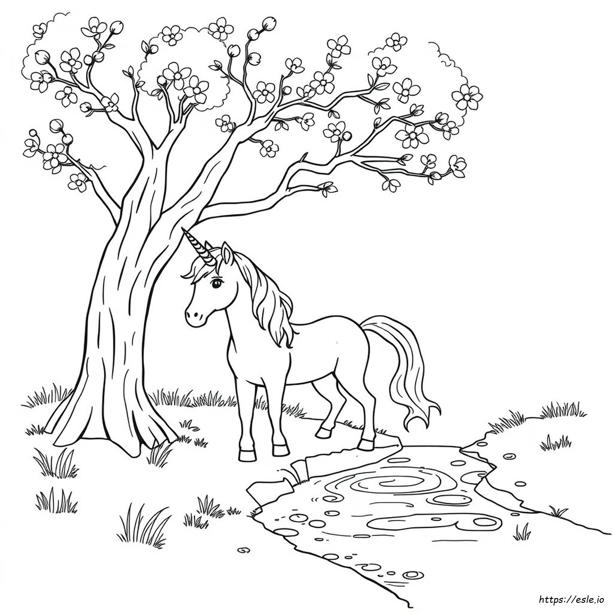Gambar Mewarnai Unicorn untuk Dicetak