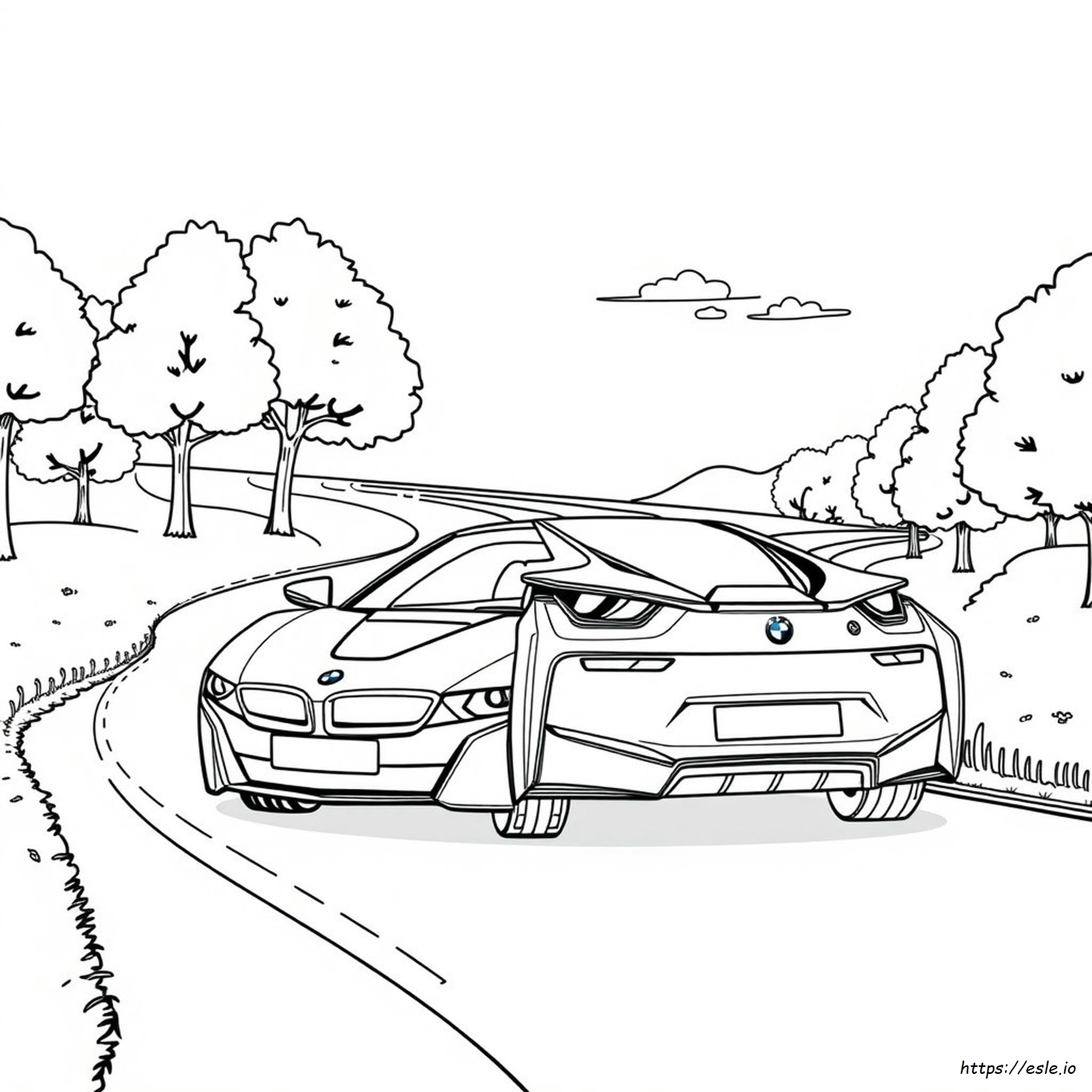 Printable Bmw I8 Coloring Pages