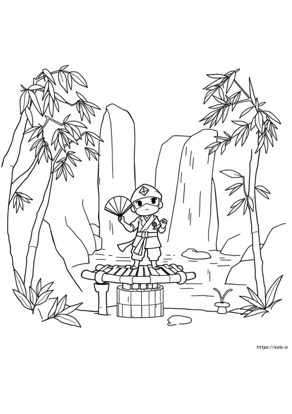 Ninjini Coloring Page