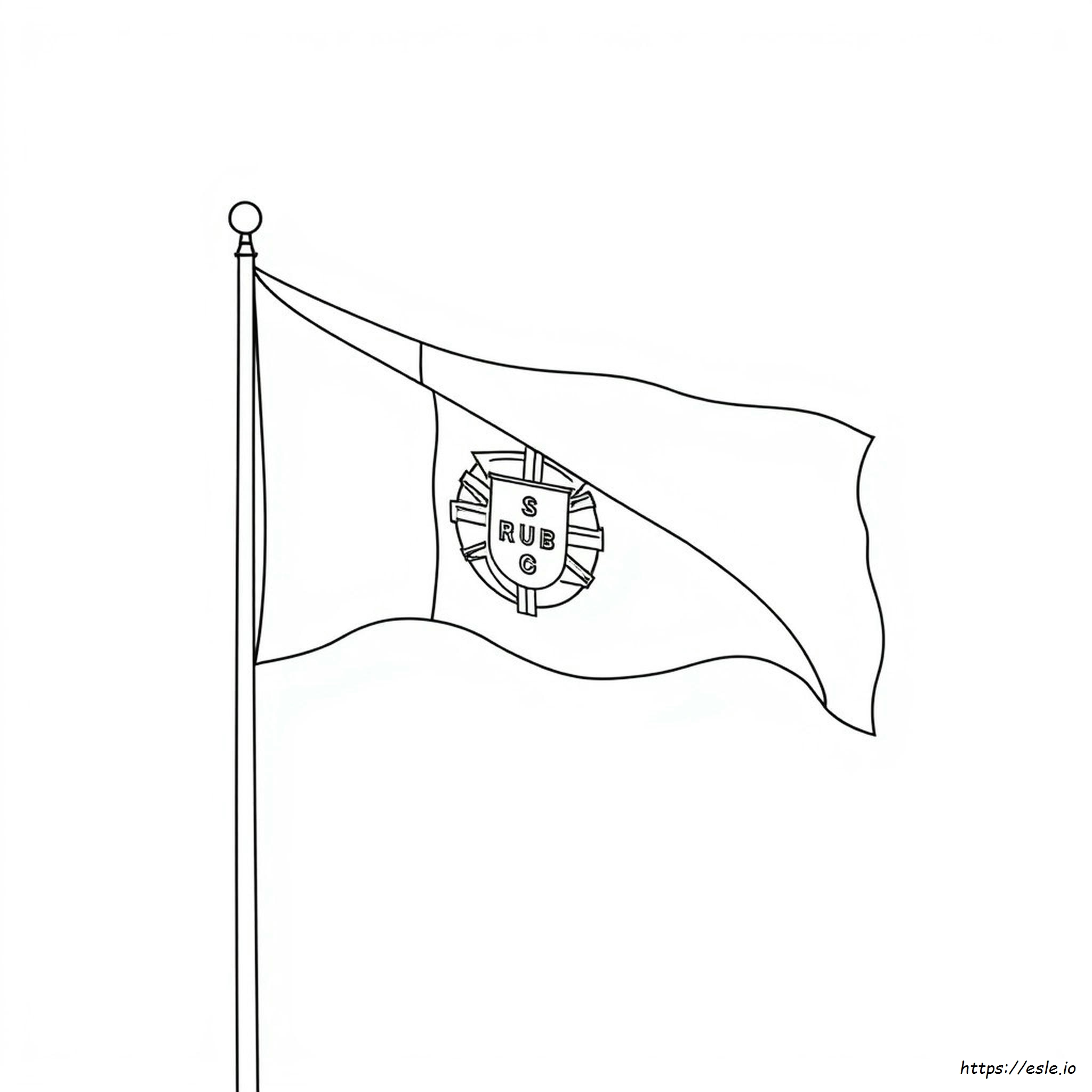 Portugal Flag For Coloring