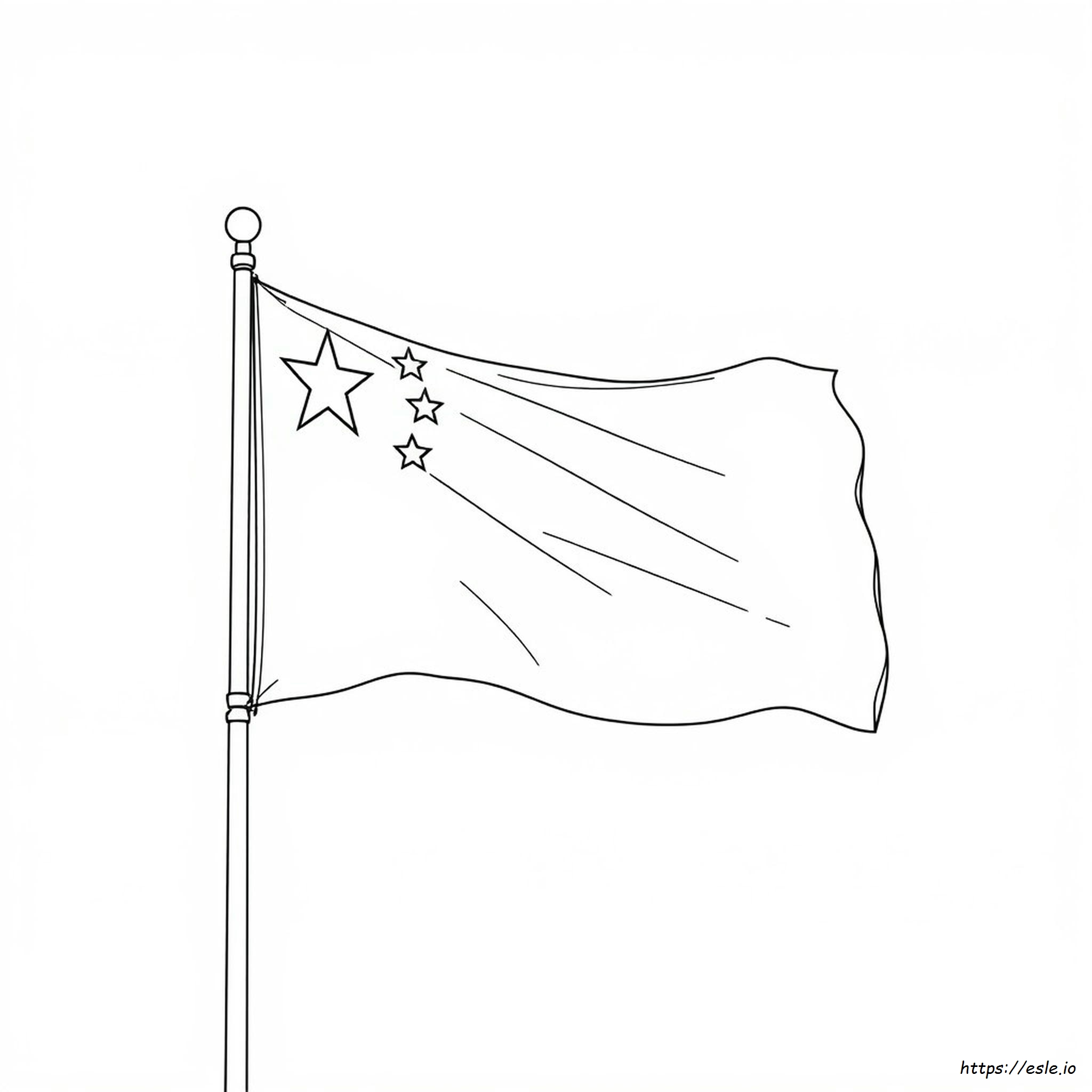 Coloring Page Of Chinese Flag