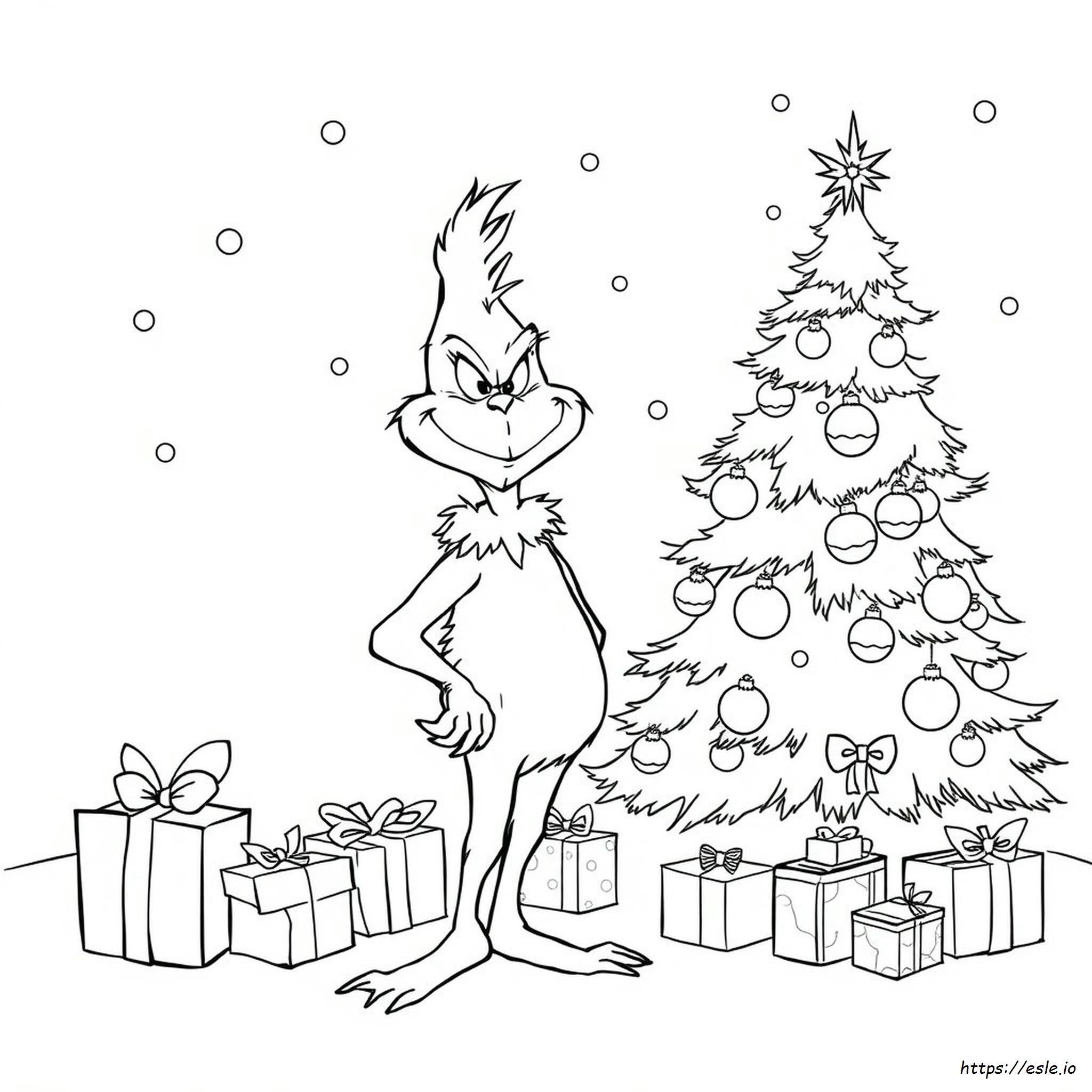 Gambar Mewarnai Grinch - Gratis Untuk Dicetak