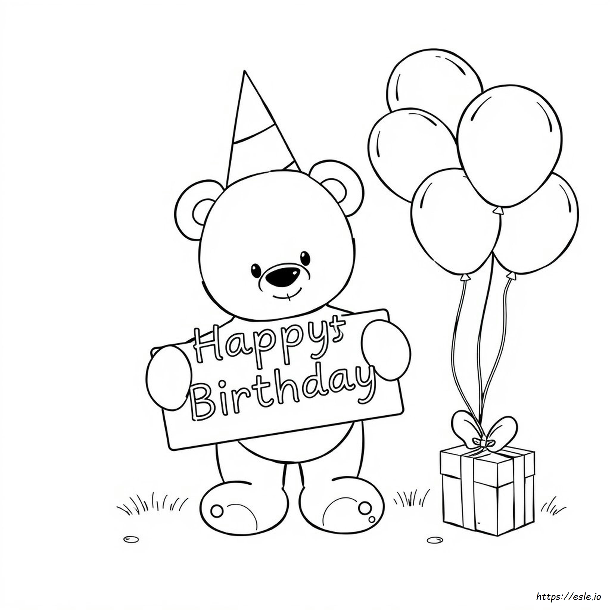 Alles Gute Zum Geburtstag Teddybär Ausmalbilder