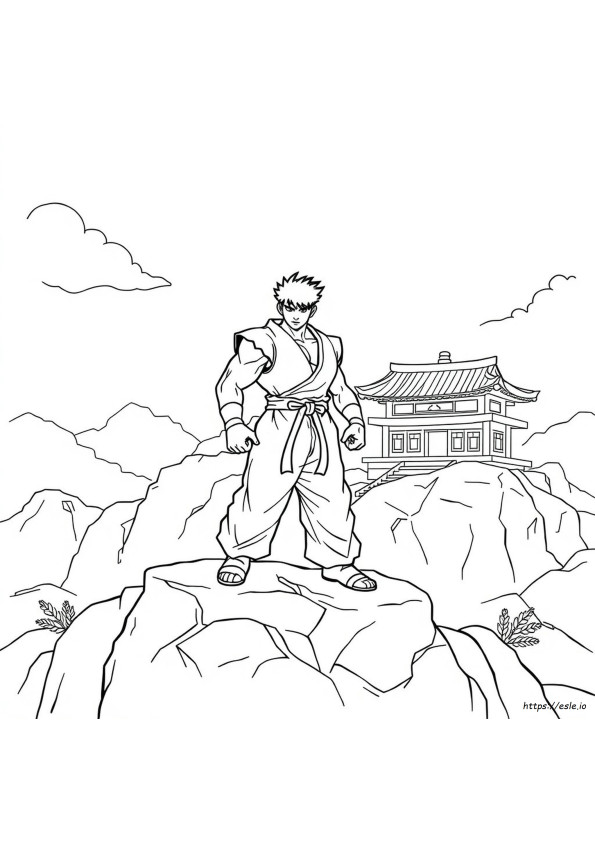 Ryu Para Colorear