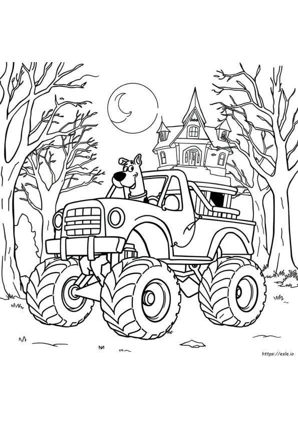 Scooby Doo Monster Truck Coloring Pages
