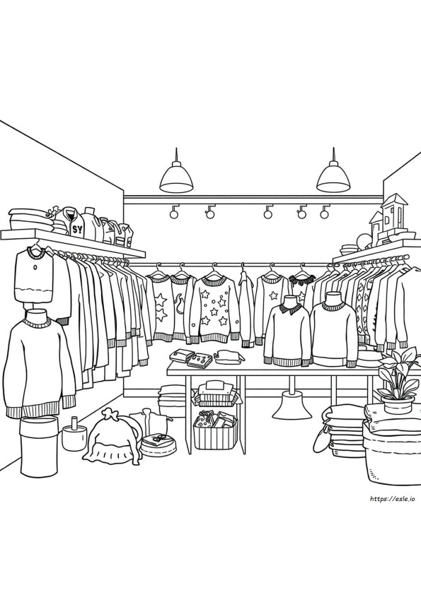 Pullover Boutique Ausmalbilder