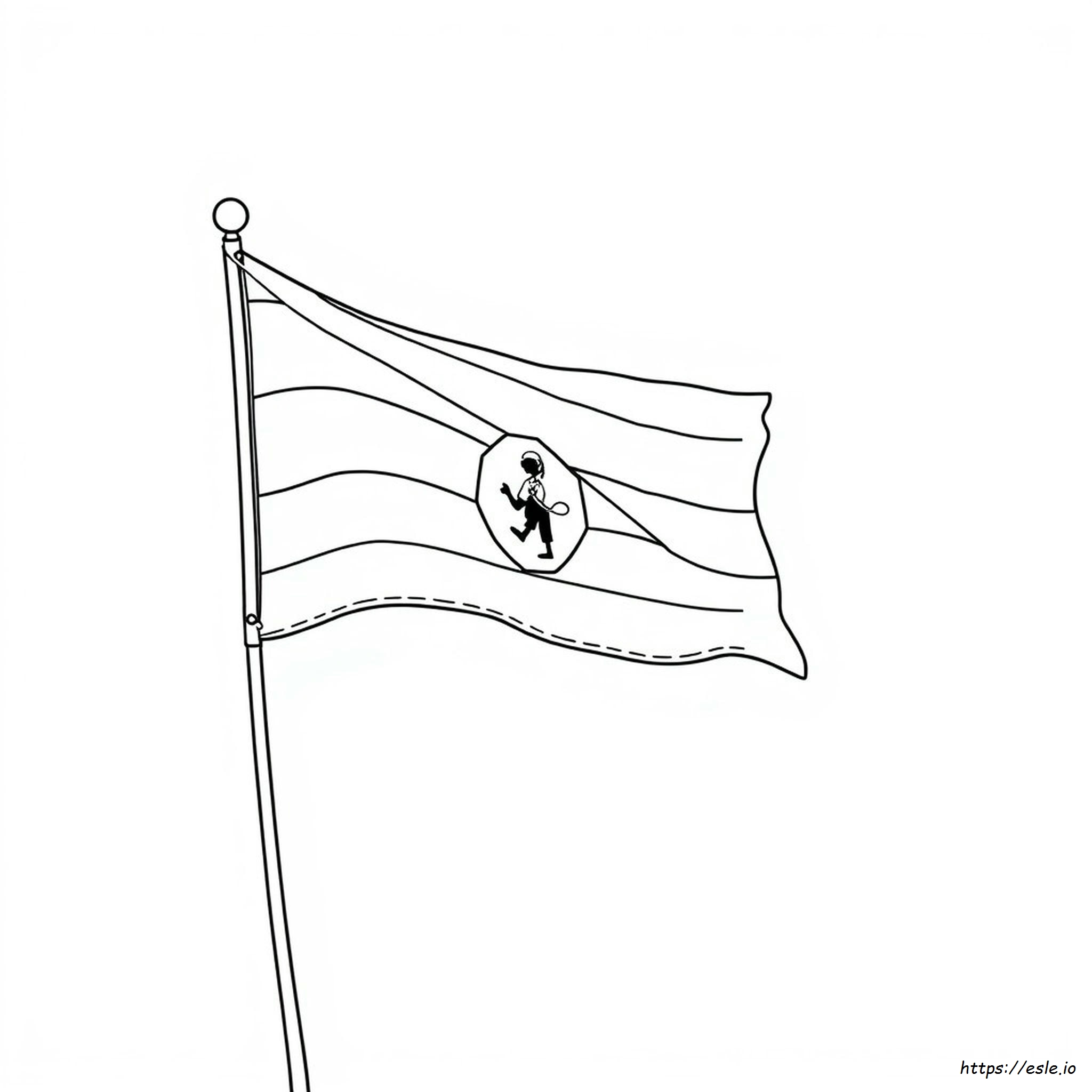 Flag Of Uganda Coloring Page