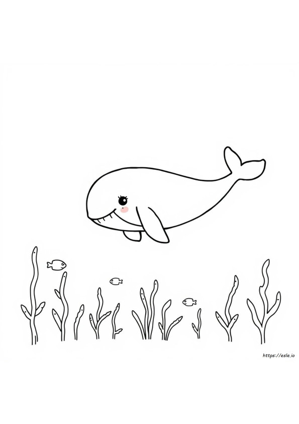 Cute Whale Coloring