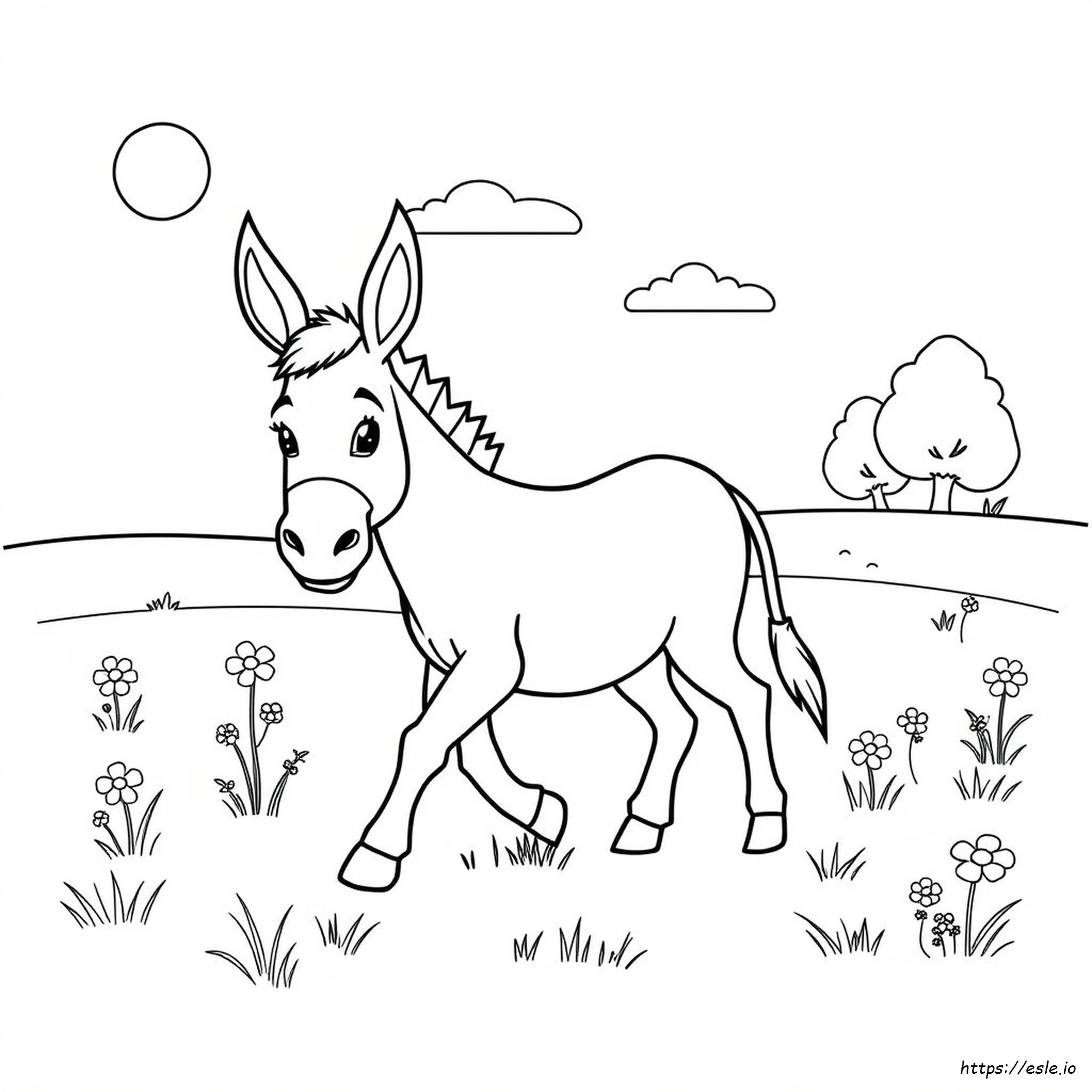 Coloring Picture Of Donkey