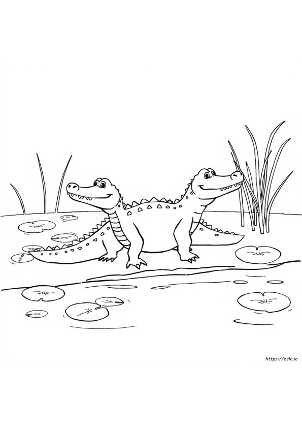 A For Alligator Coloring Page